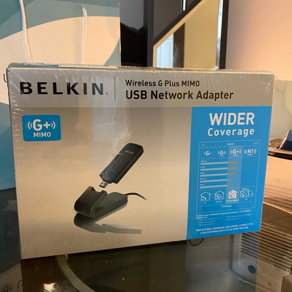 Belkin F5D9050 Wireless G Plus MIMO USB Network Adapter 108Mbps WiFi Adapter - Picture 2 of 4